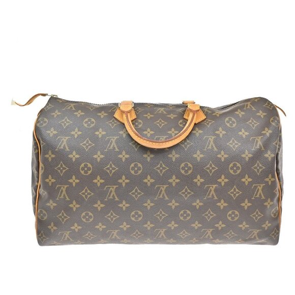 LOUIS VUITTON Speedy 40 Travel Hand Bag Monogram Leather Brown - Picture 3 of 16
